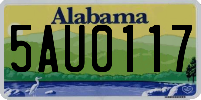 AL license plate 5AU0117