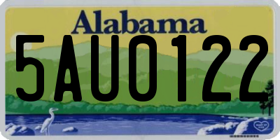 AL license plate 5AU0122