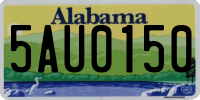AL license plate 5AU0150