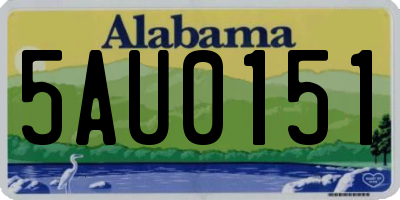 AL license plate 5AU0151
