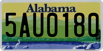 AL license plate 5AU0180