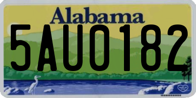 AL license plate 5AU0182