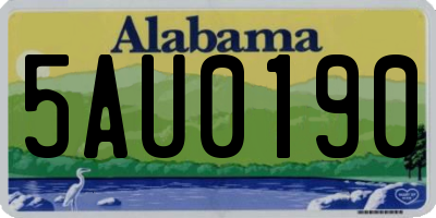 AL license plate 5AU0190