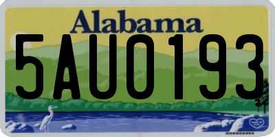AL license plate 5AU0193