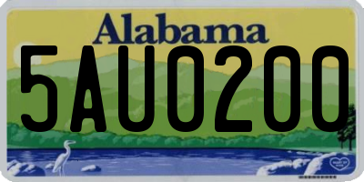 AL license plate 5AU0200
