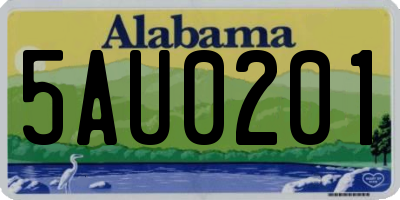 AL license plate 5AU0201