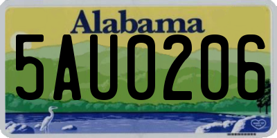 AL license plate 5AU0206