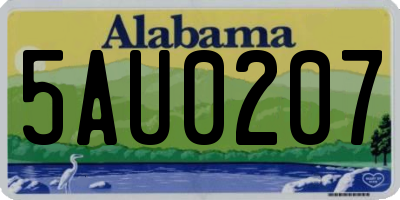 AL license plate 5AU0207