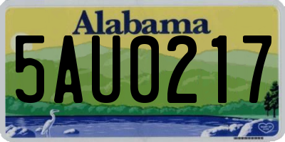 AL license plate 5AU0217