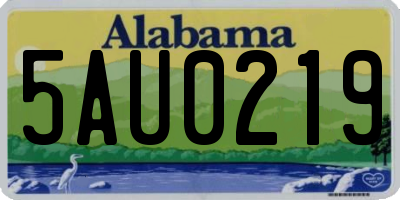 AL license plate 5AU0219