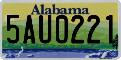 AL license plate 5AU0221