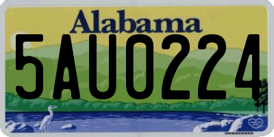 AL license plate 5AU0224