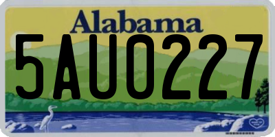 AL license plate 5AU0227