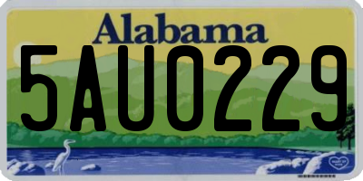 AL license plate 5AU0229