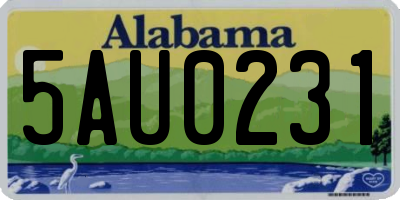 AL license plate 5AU0231