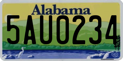 AL license plate 5AU0234