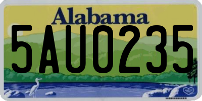 AL license plate 5AU0235