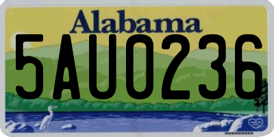 AL license plate 5AU0236