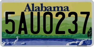 AL license plate 5AU0237
