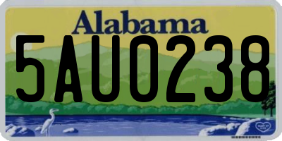 AL license plate 5AU0238