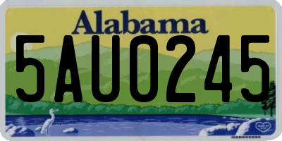 AL license plate 5AU0245