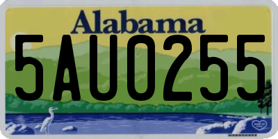 AL license plate 5AU0255