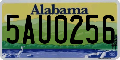 AL license plate 5AU0256