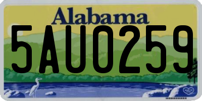 AL license plate 5AU0259