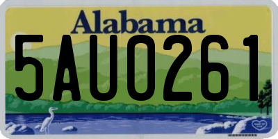 AL license plate 5AU0261