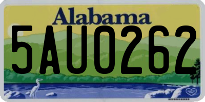 AL license plate 5AU0262