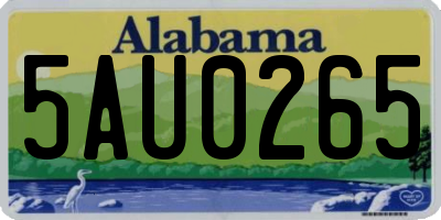 AL license plate 5AU0265