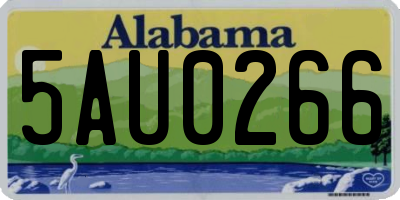 AL license plate 5AU0266