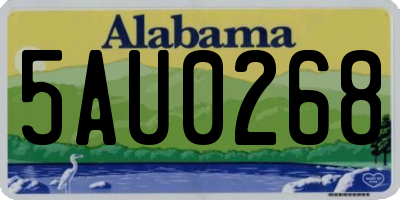AL license plate 5AU0268