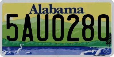 AL license plate 5AU0280