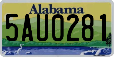AL license plate 5AU0281