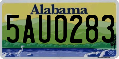 AL license plate 5AU0283