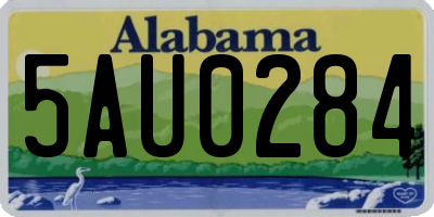 AL license plate 5AU0284