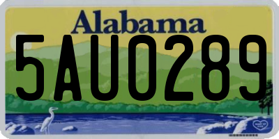 AL license plate 5AU0289
