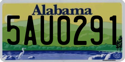 AL license plate 5AU0291