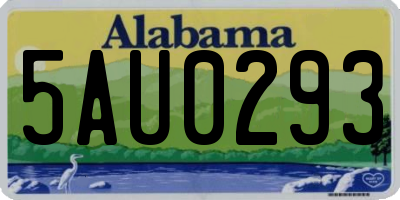 AL license plate 5AU0293