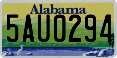 AL license plate 5AU0294