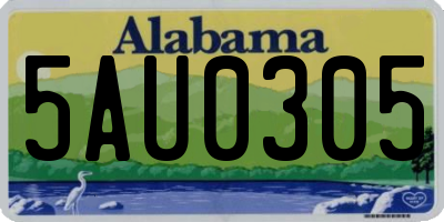 AL license plate 5AU0305
