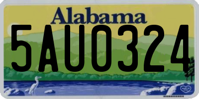 AL license plate 5AU0324