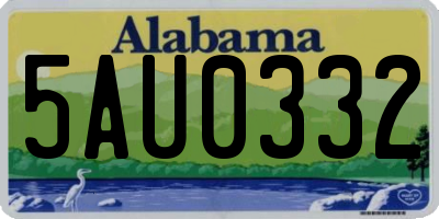 AL license plate 5AU0332