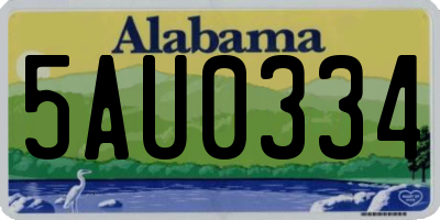 AL license plate 5AU0334