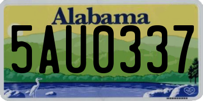 AL license plate 5AU0337
