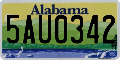 AL license plate 5AU0342