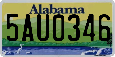 AL license plate 5AU0346