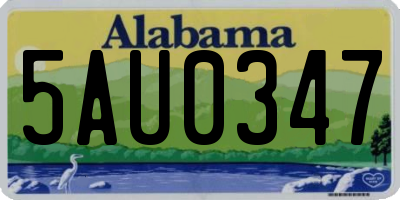 AL license plate 5AU0347