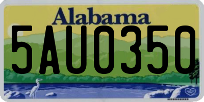 AL license plate 5AU0350